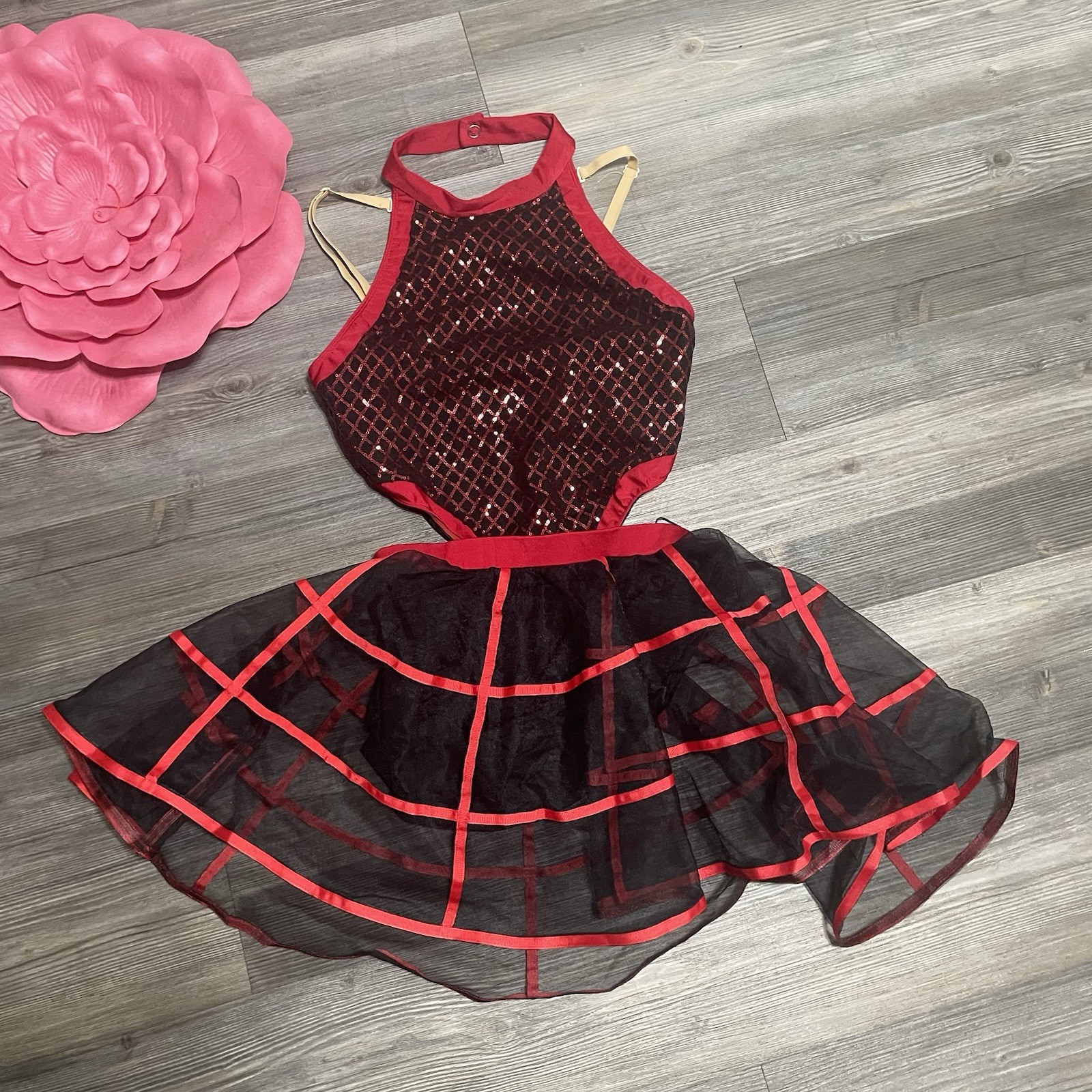Revolution TENTH HOUSE Dance Leotard Costume DO IT FOR THE MUSIC Sequin LA
