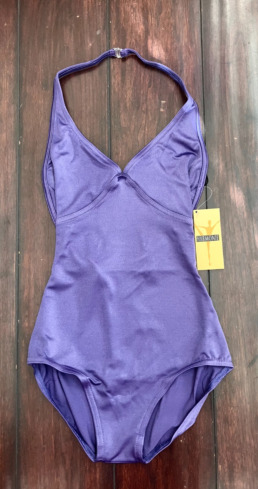 NWT Harmonie #HW201 Purple Halter Extra Small Adult Ballet Dance Leotard