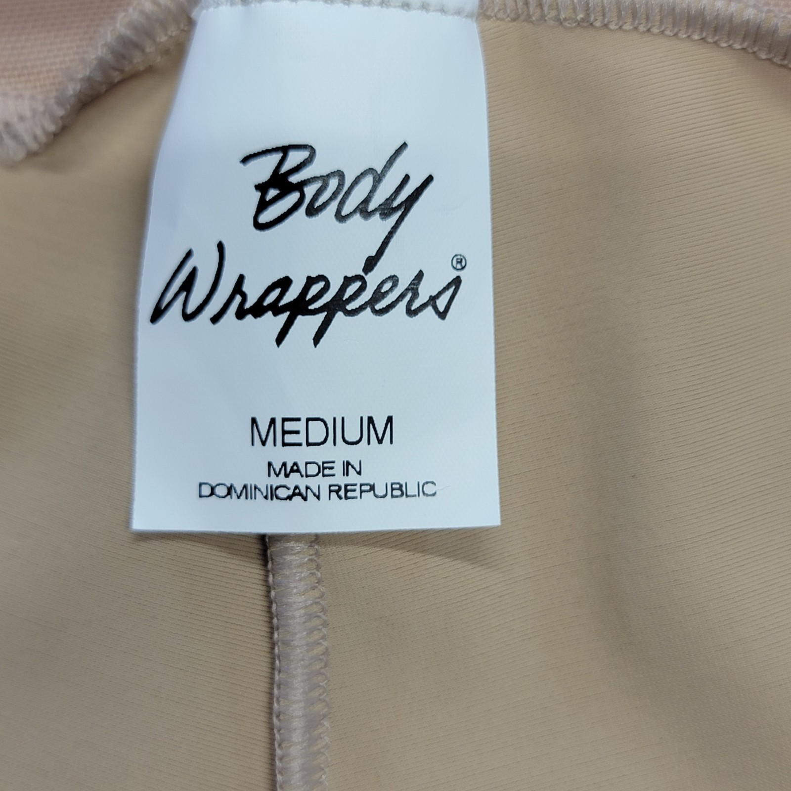 Body Wrappers Camisole Convertible Biketard Beige PowerMesh Midsection SZ MA