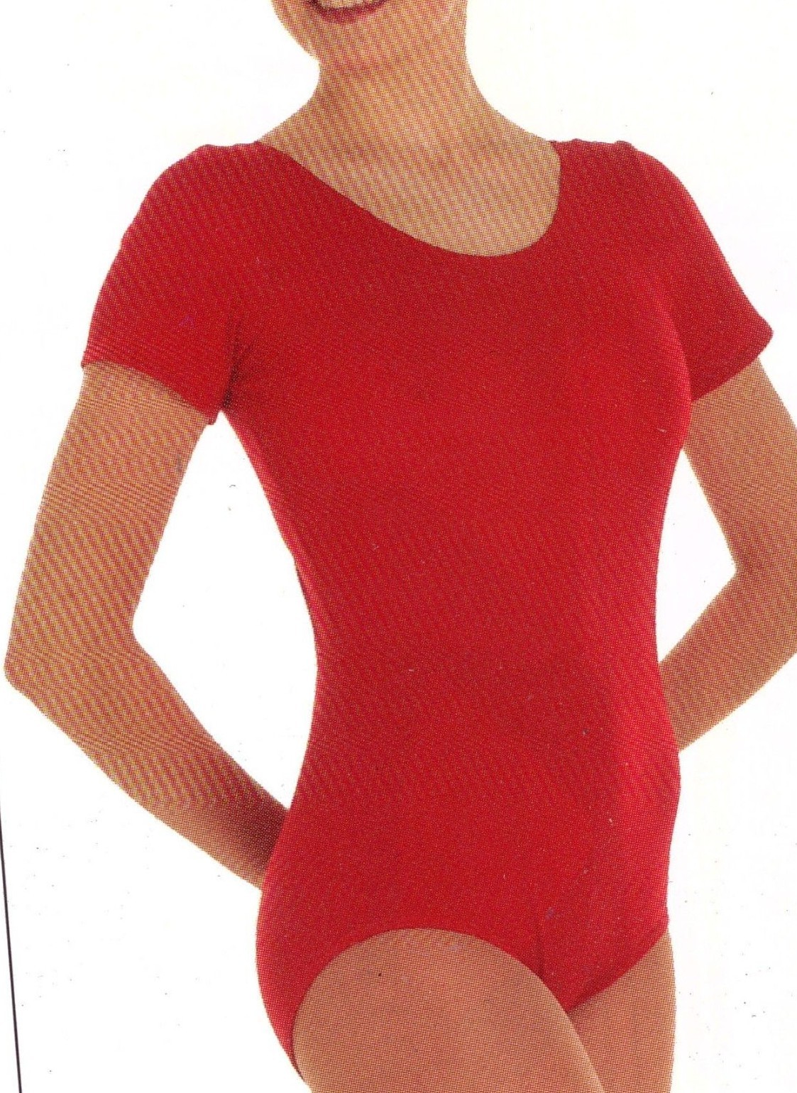NWT Body Wrappers short sleeve nylon leotards ch/ladies white red #108 & 208