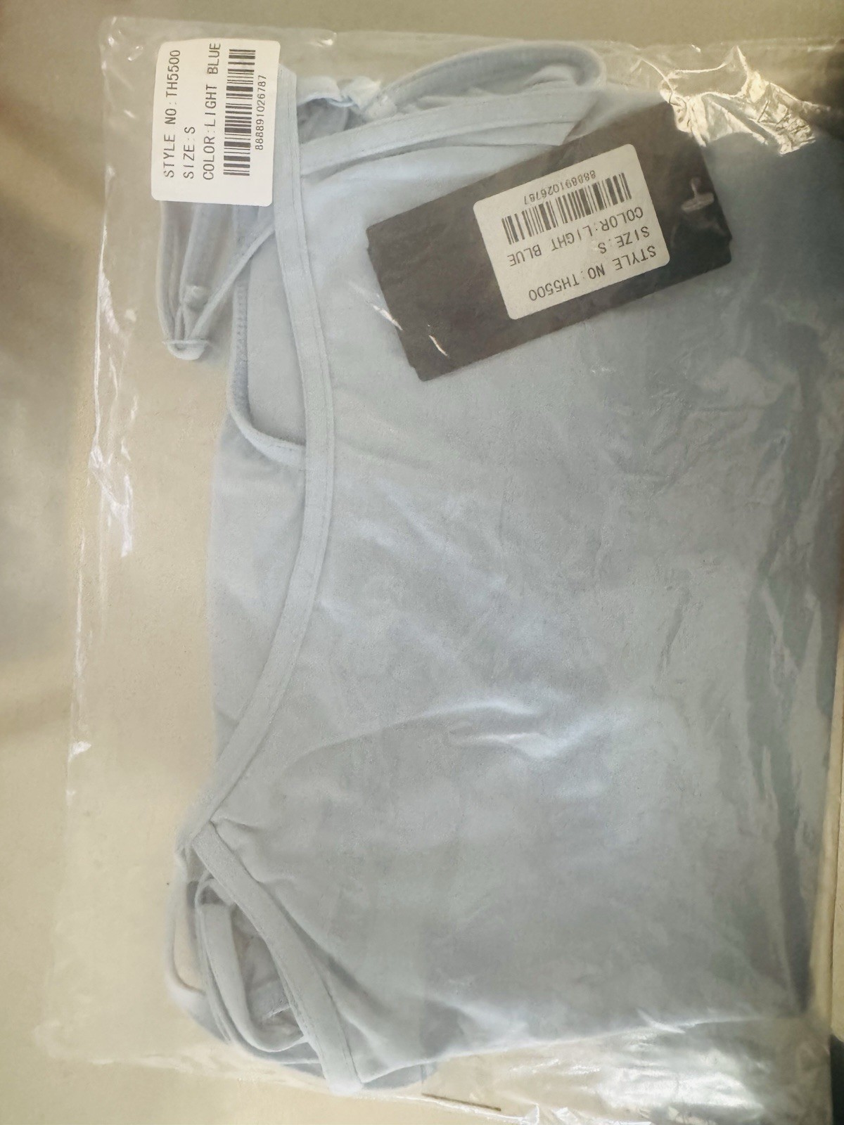 Theatricals Spaghetti Strap Leotard – Light Blue Size Small