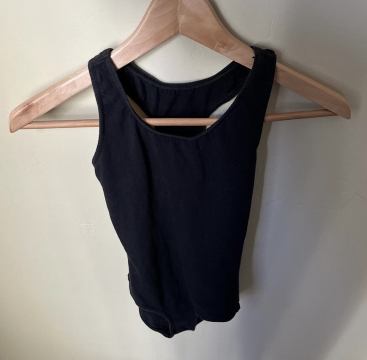 Natalie Dancewear Racerback Ballet Gymnastics Black Leotard Large Child