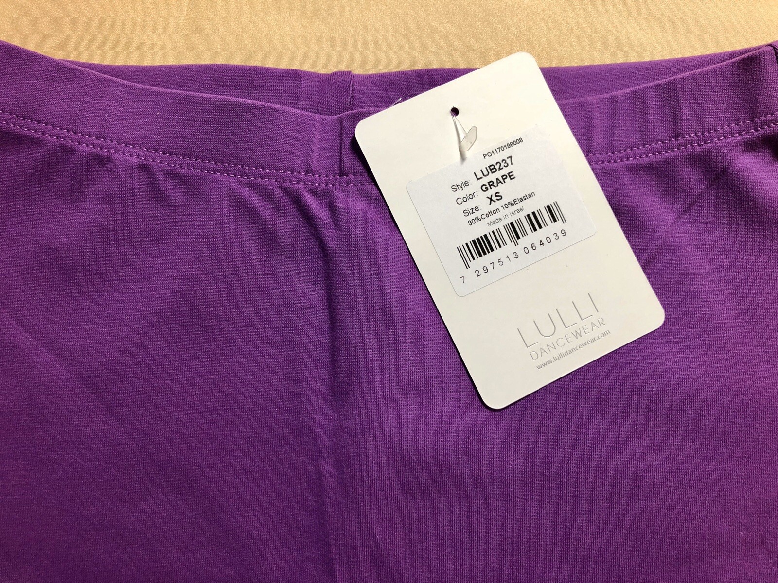Shorts for Dance & Gymnastics – Soft & Seamless Front – SMALL ADULT – Grape