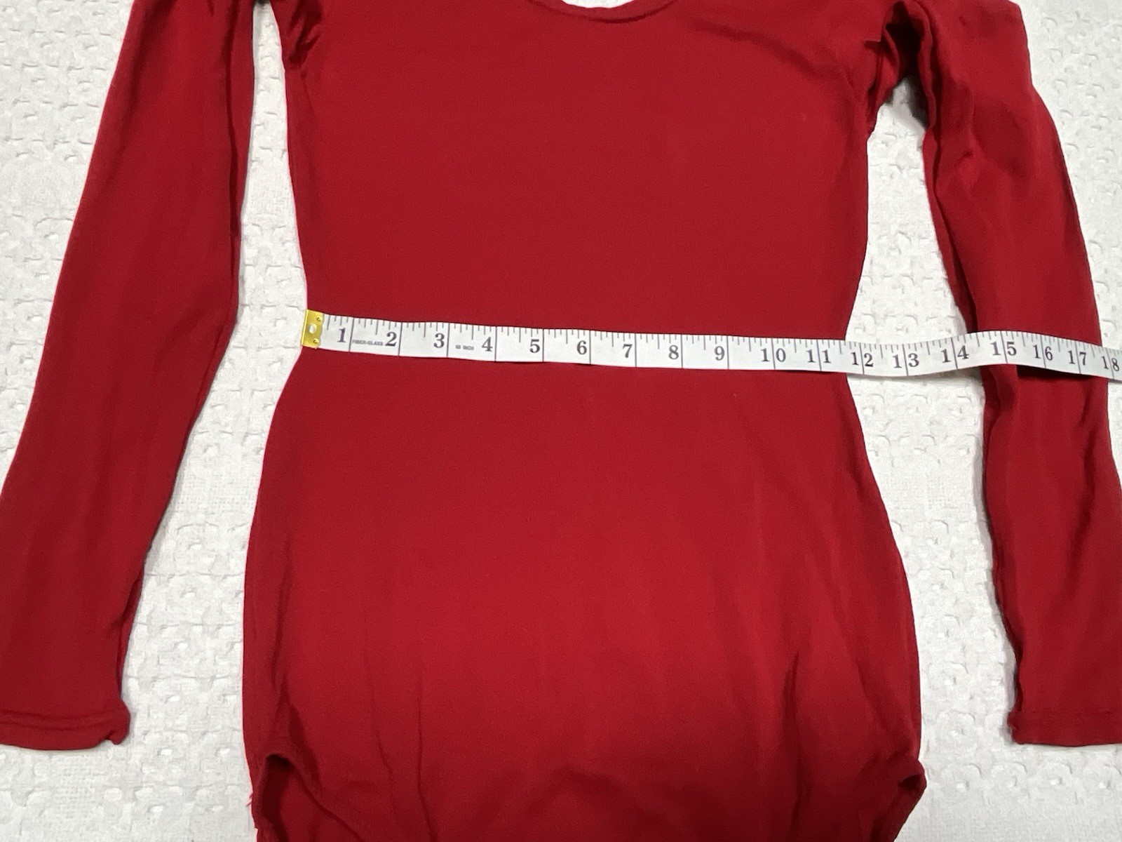Vtg 100% Nylon Leotard JC Penney Bodysuit Red L Large Would Fit More Like S/M