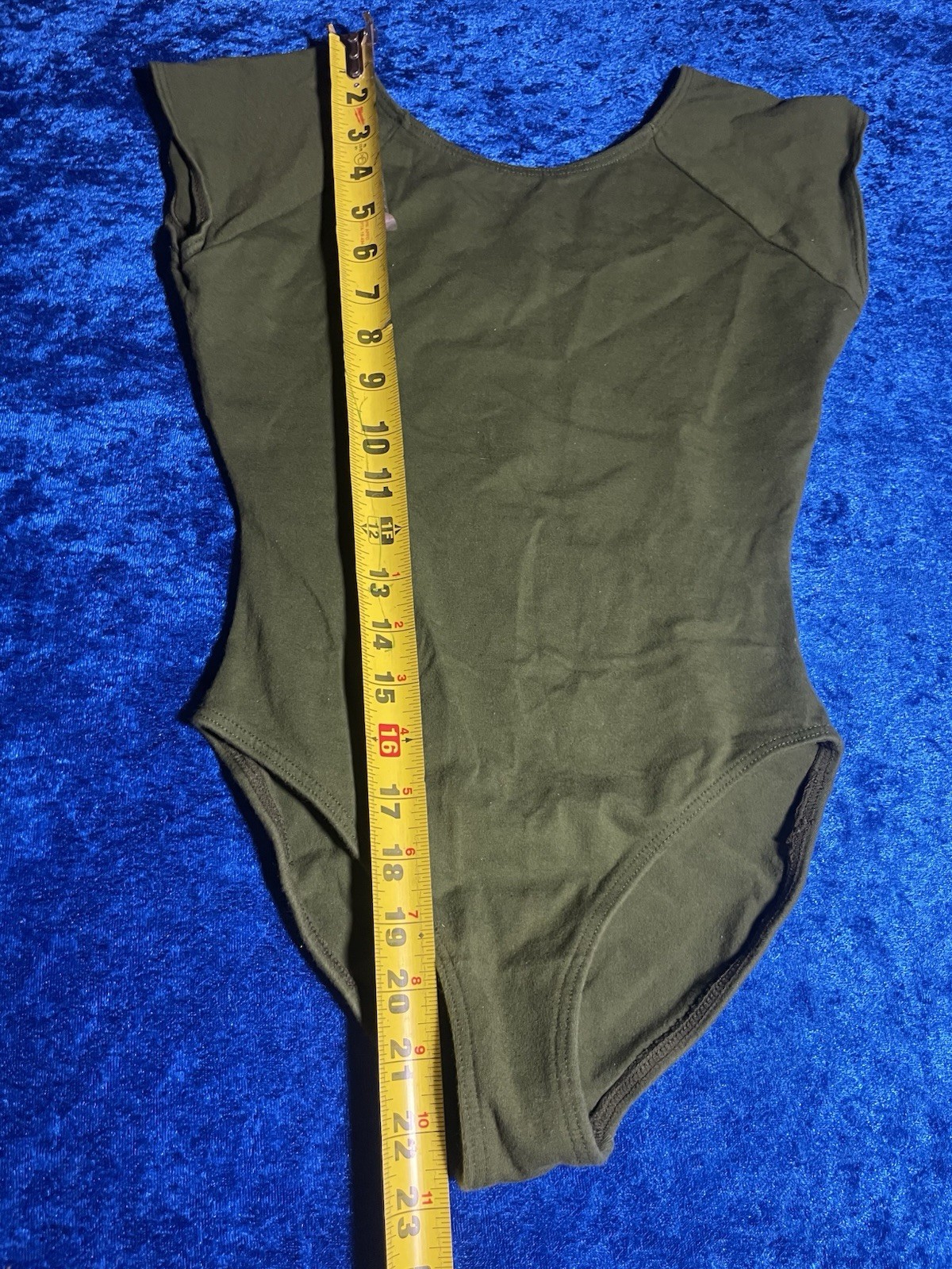 Vintage Marika Bodysuit Green Cotton Blend Leotard Size S/M