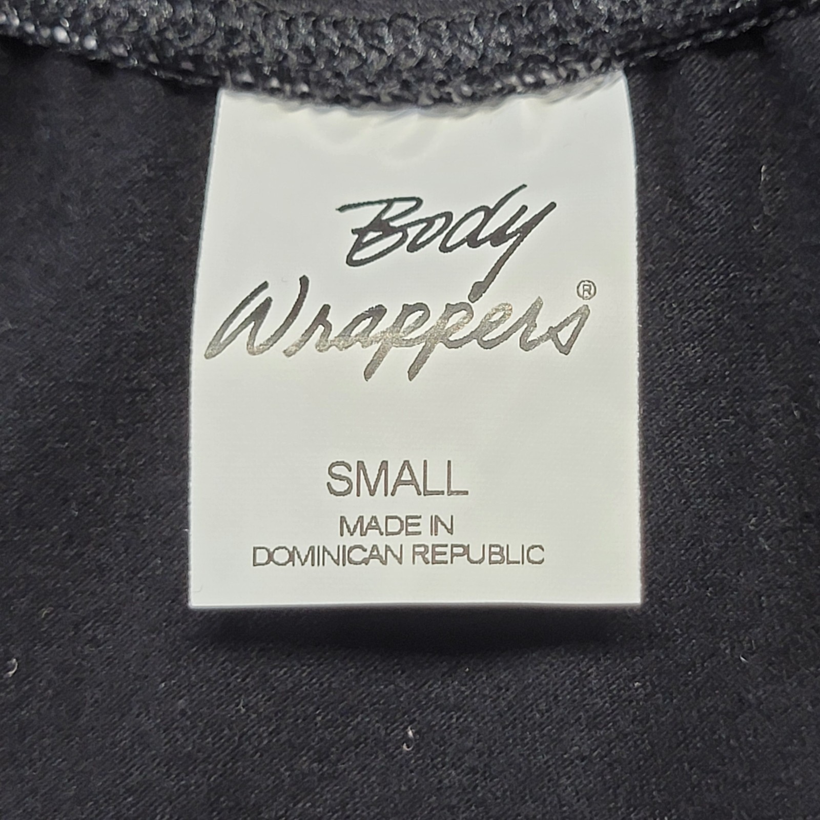 Body Wrappers Tank Leotard Black Scoop Front & Back Neckline Wide Straps SZ SA