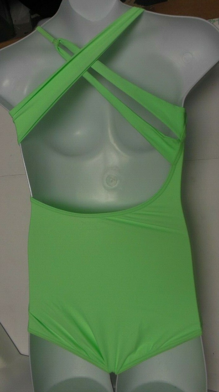 Capezio Bow n Arrow Leotard Lt Green Large Adult TB231W nylon Spandex frontline