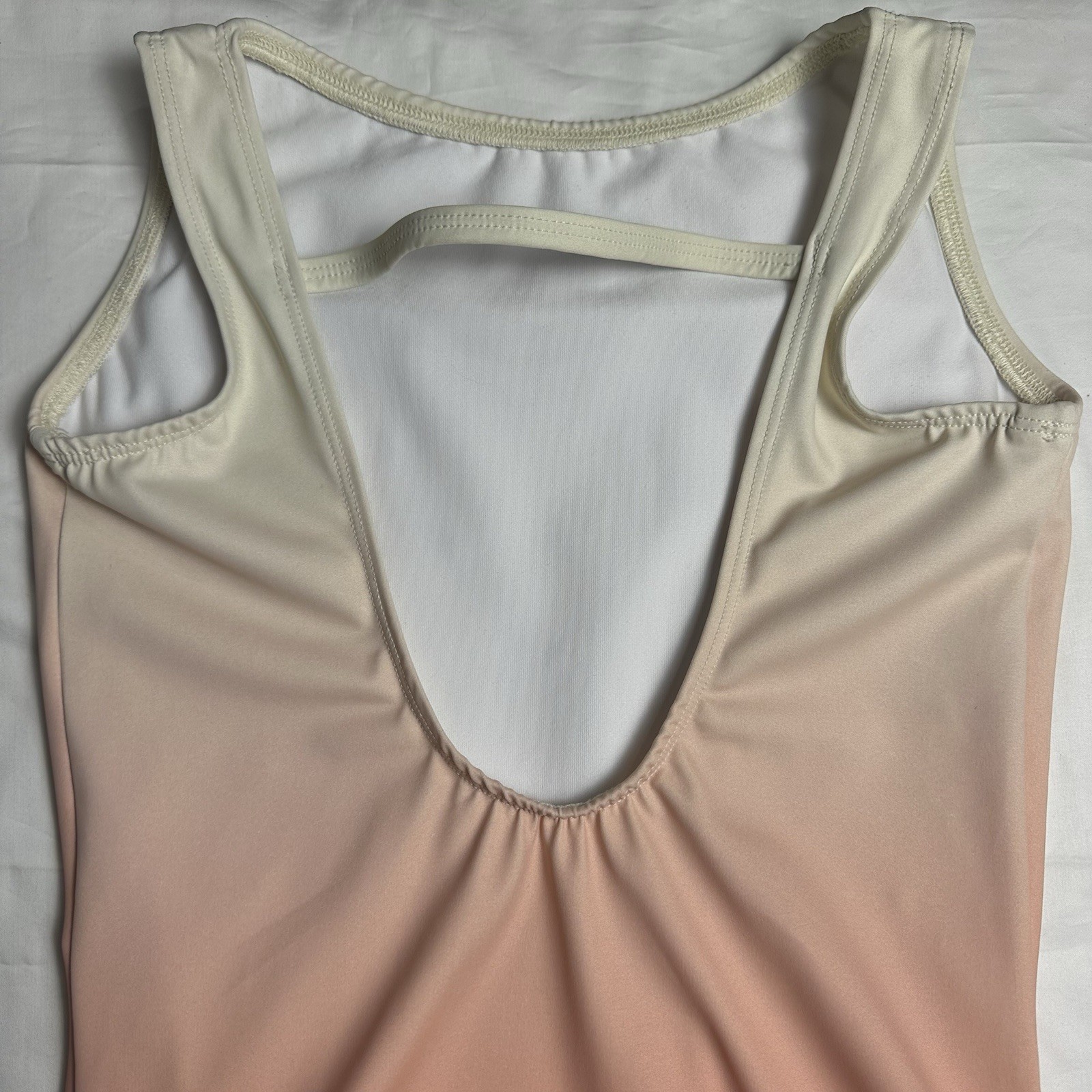 The line up Octavia Peach Ombre Rhinestone Embellished Leotard Dance Costume MA