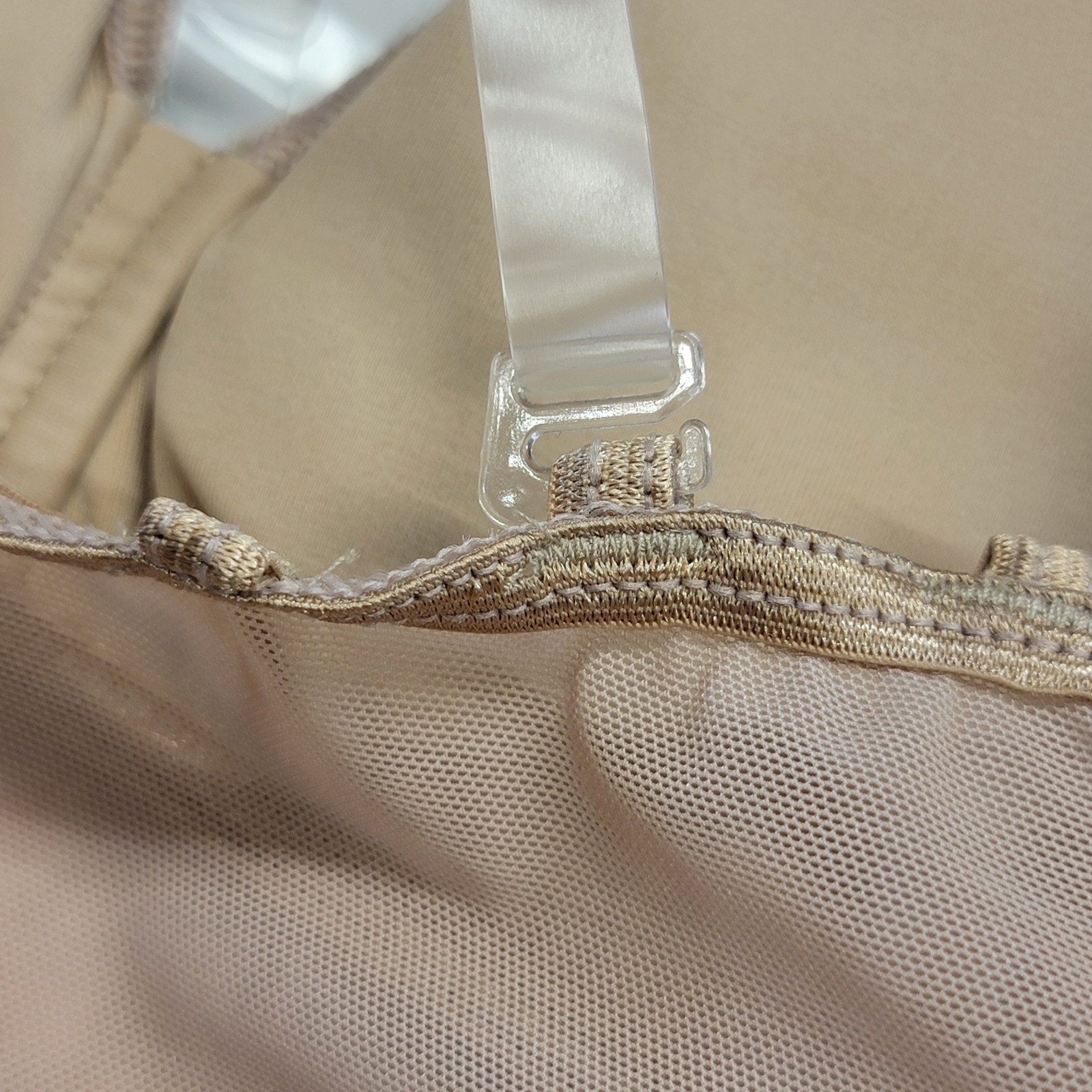 Body Wrappers Camisole Convertible Biketard Beige PowerMesh Midsection SZ MA