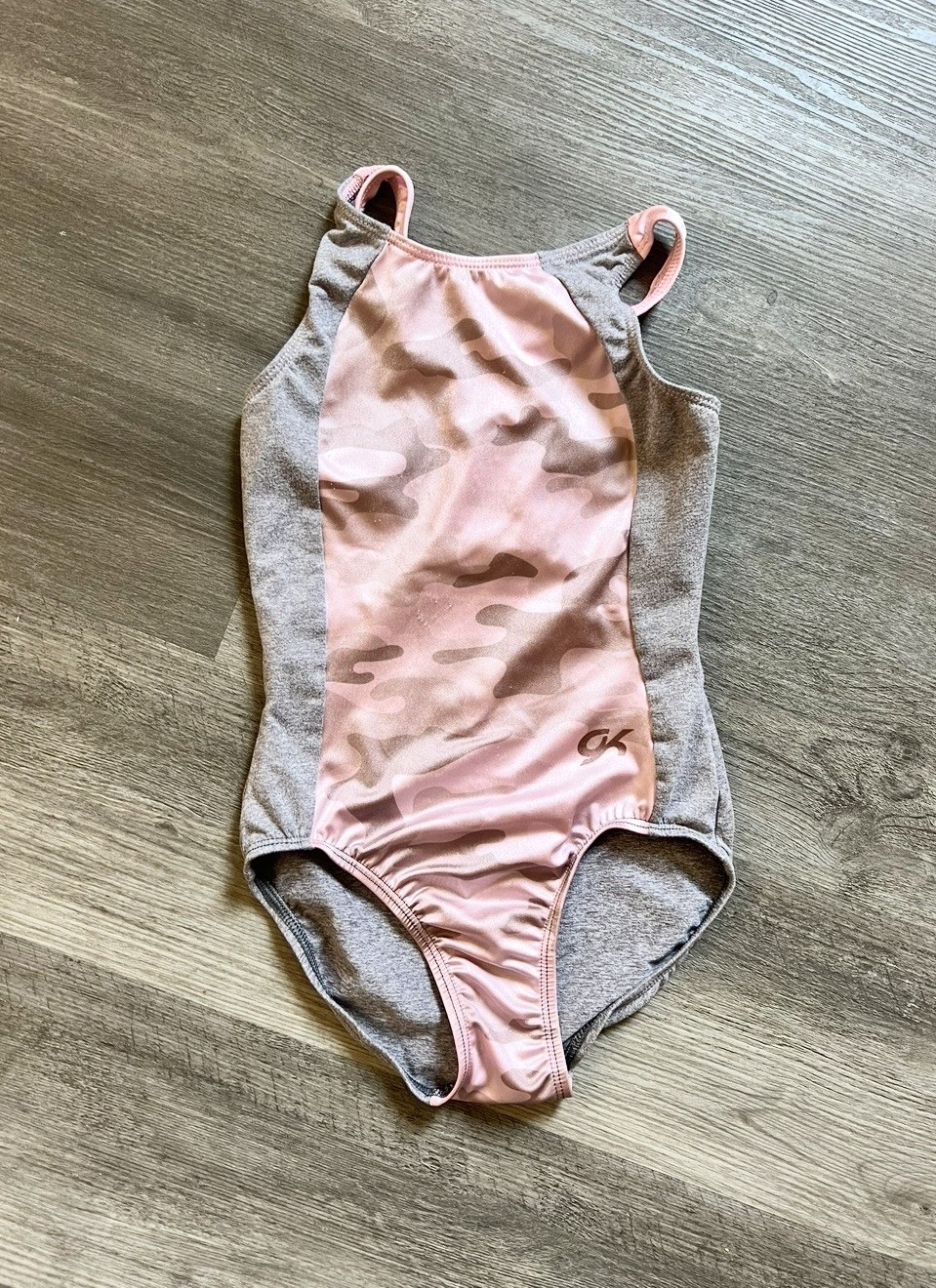 Elite Sportswear Ltd. Pink & Grey Leotard Excellent Condition Never Worn SZ AXS