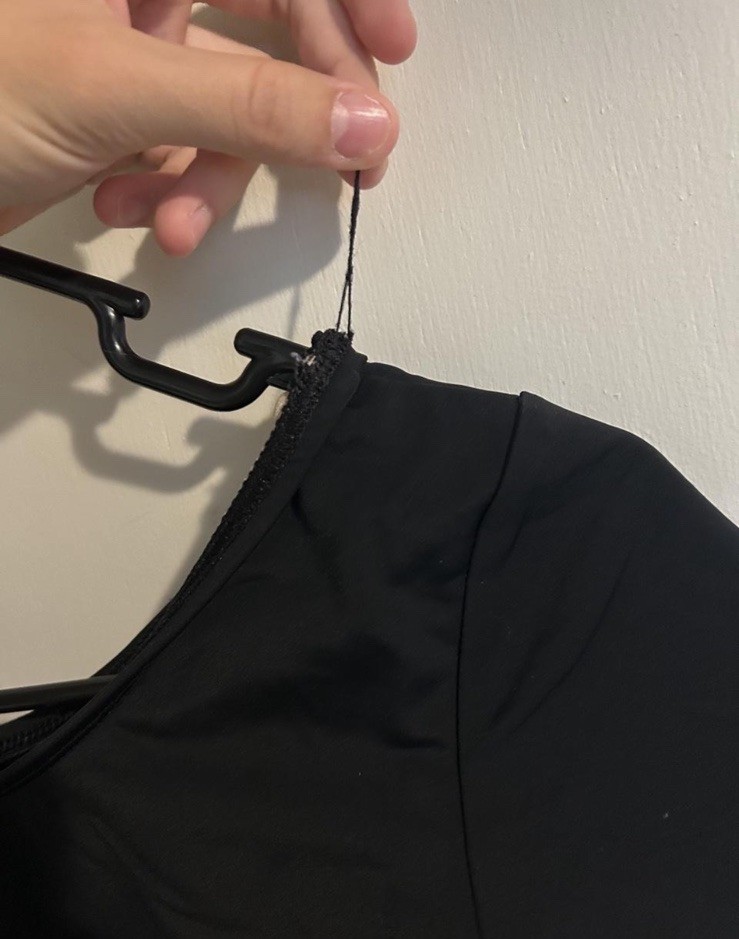 Black Cap Sleeve Ballet Leotard, Size Small, Unbranded