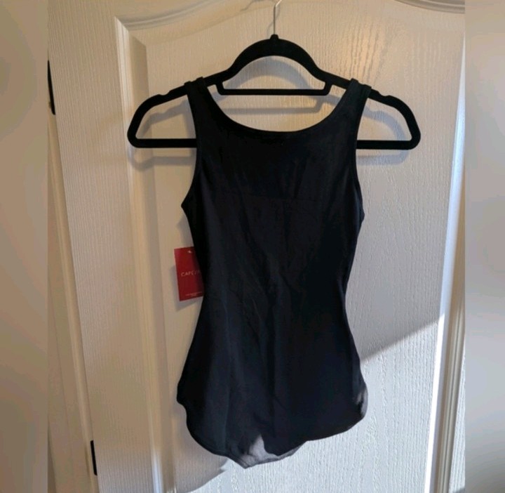 Capezio High-Neck Tank Leotard CC201 Small Black NWT *Minor Flaw
