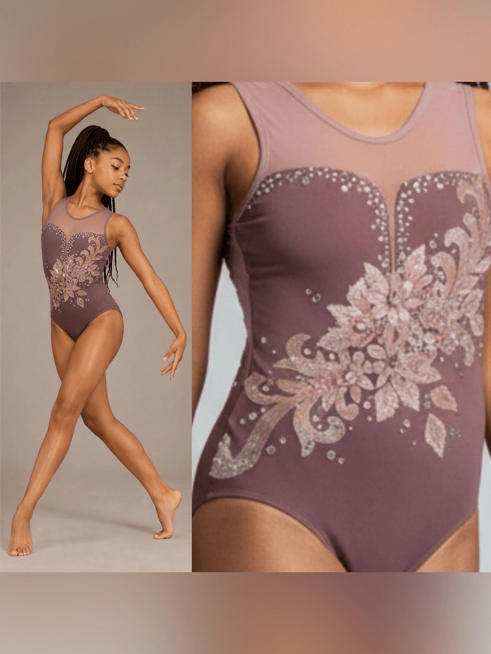 Five 5 competition contemporary Dance costume solo illusion custom YXL XLC child