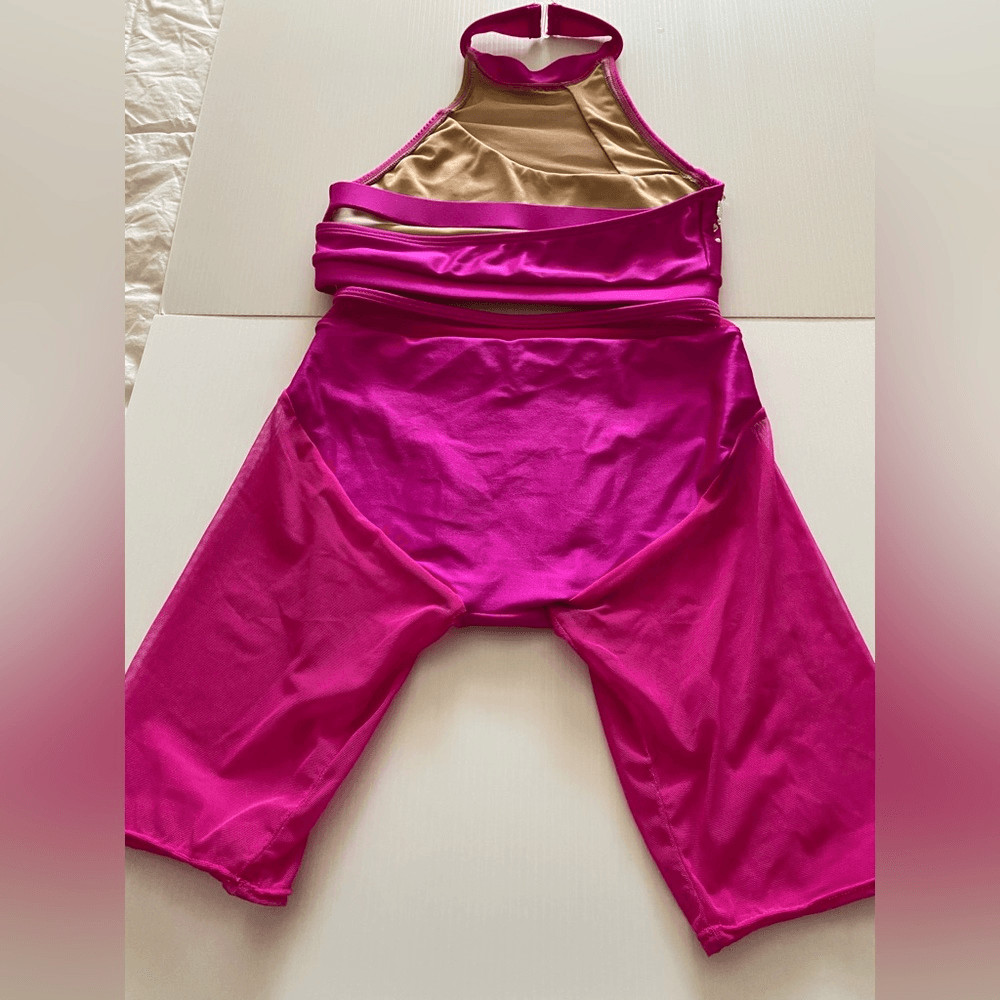 AA dance design costume custom hot pink Malfi Blossom 2 piece contemporary SA