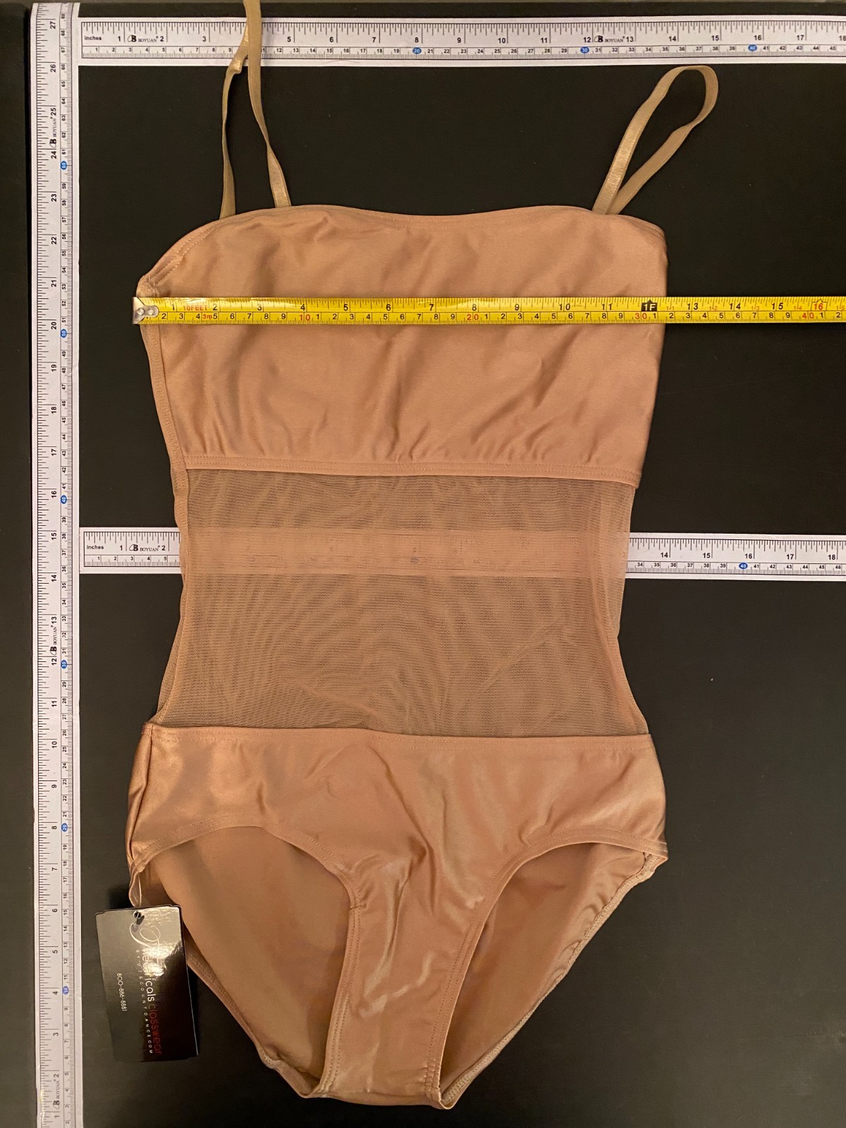 Natalie Dancewear Undercover Camisole Cheer Undergarment Caramel Leotard Adult S