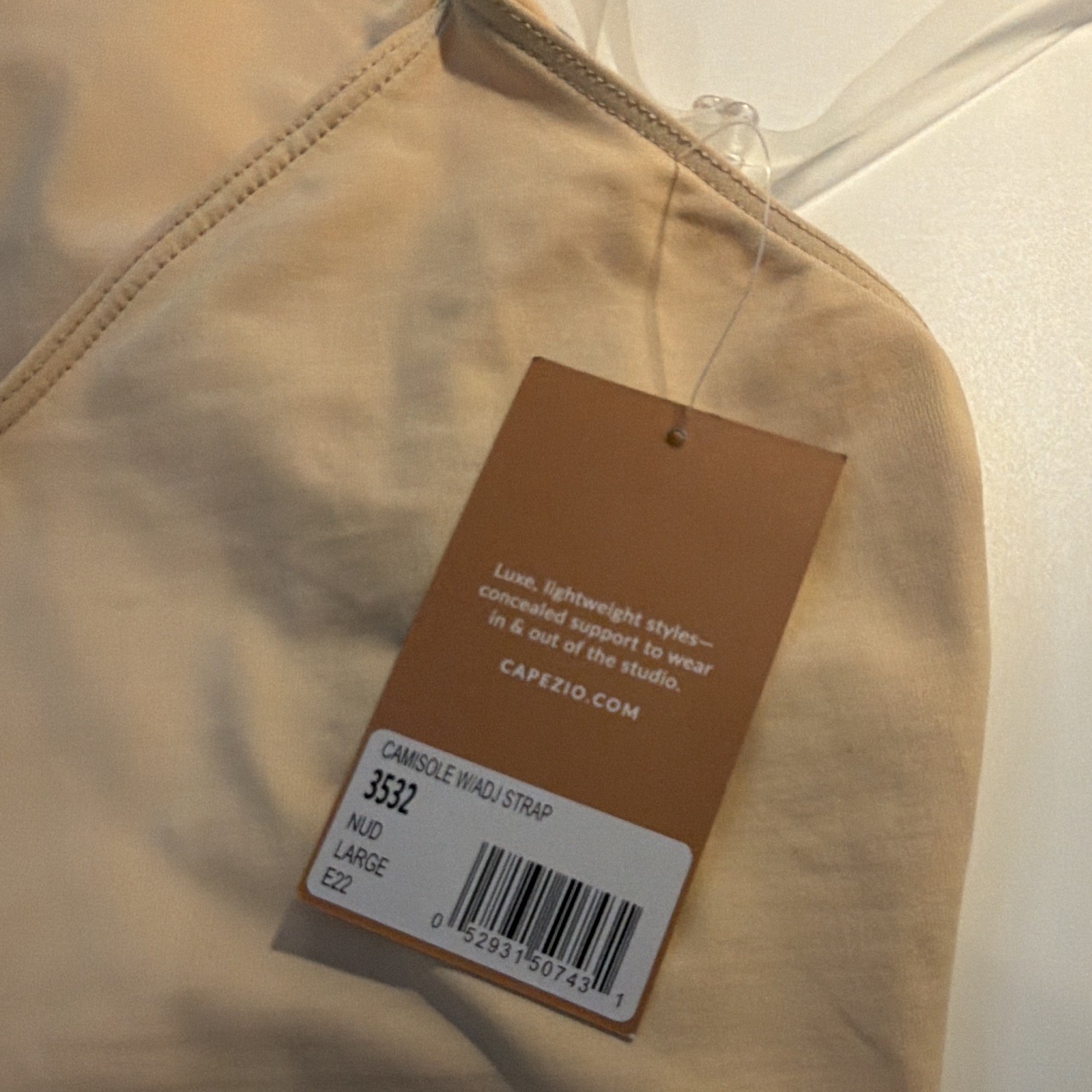 Capezio 3532 Women’s Beige Solid Camisole Leotard Adjustable Straps Nylon