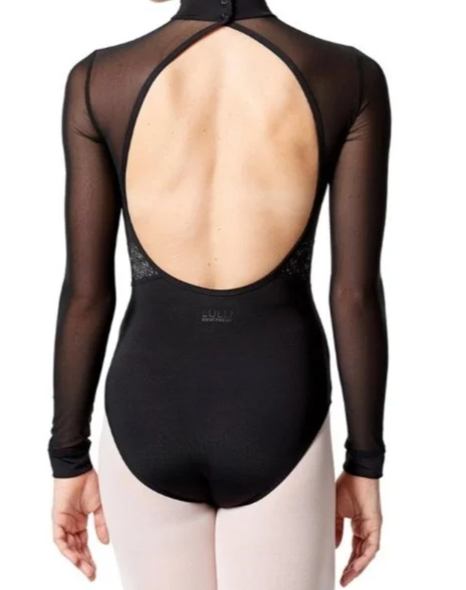 Ballet Dance Leotard by Lulli – Stunning Open Back Design – NWT – Black – XS