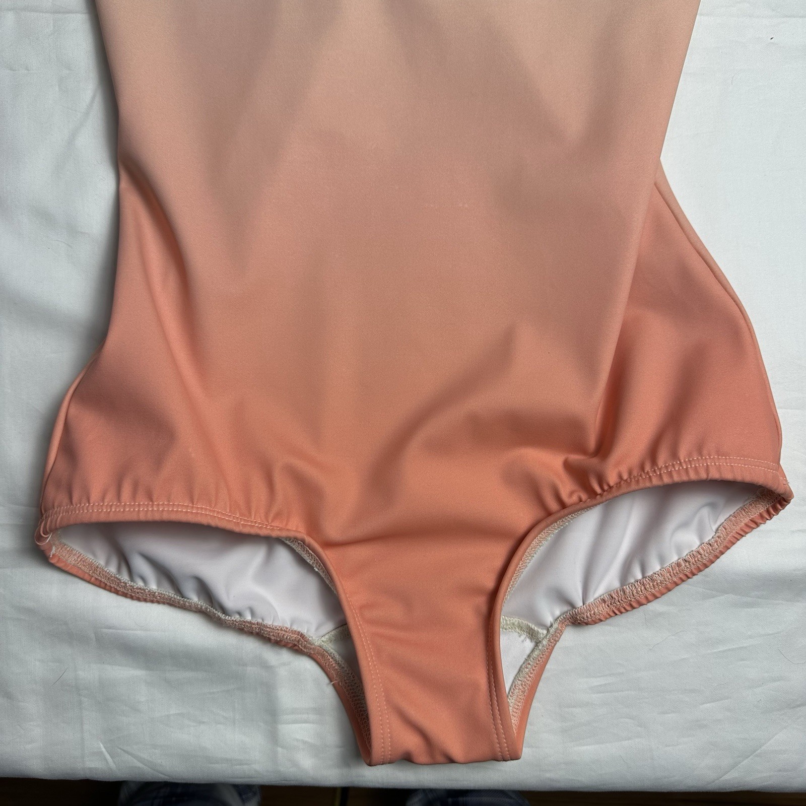 The line up Octavia Peach Ombre Rhinestone Embellished Leotard Dance Costume MA