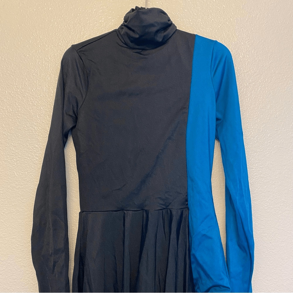 Wisseman Balera Dance Costume teal blue dress Make It Rain 10920 Adult medium MA