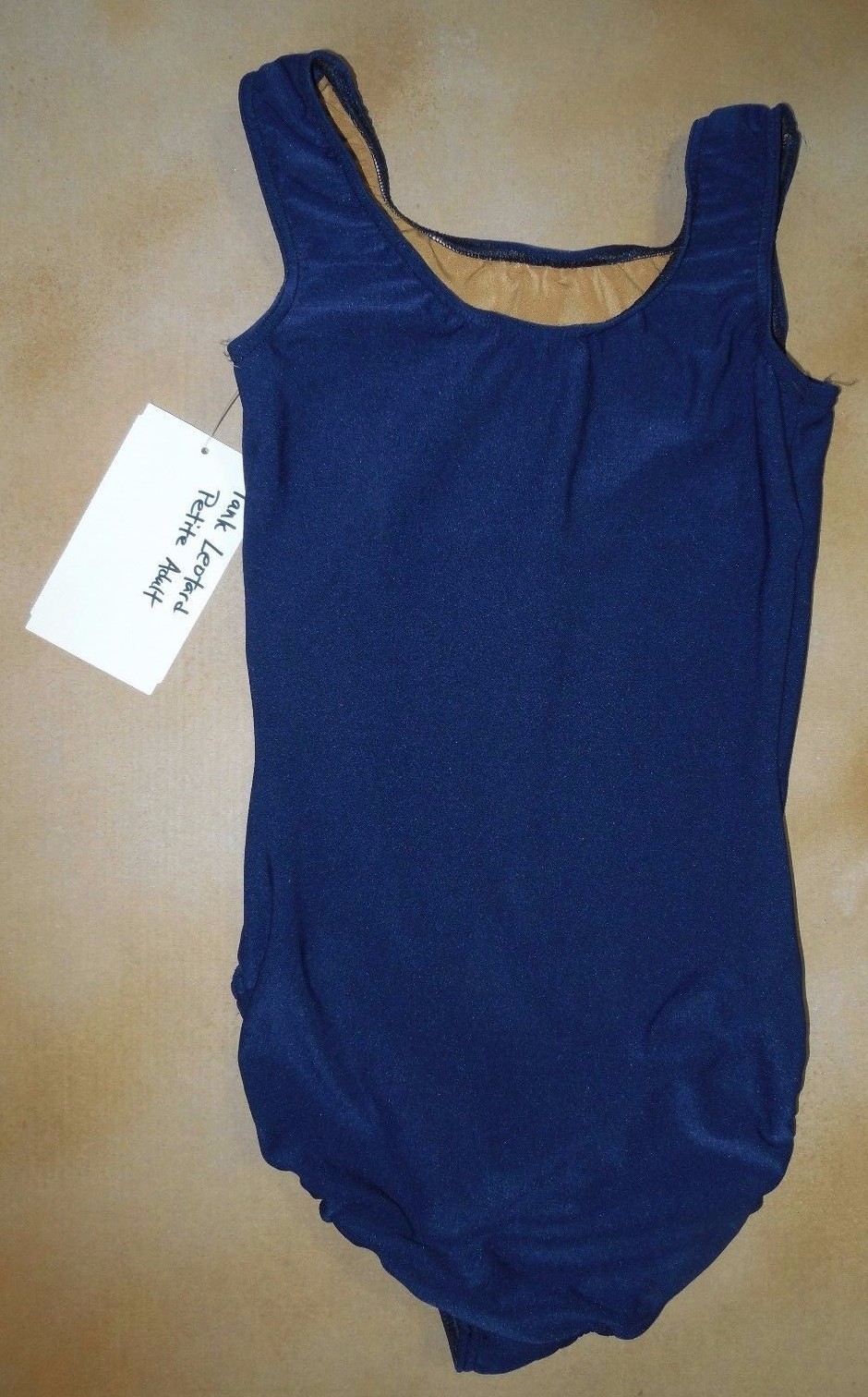NWT Main Street Navy Blue Polyester Spandex Tank Leotard Dance Petite Adult