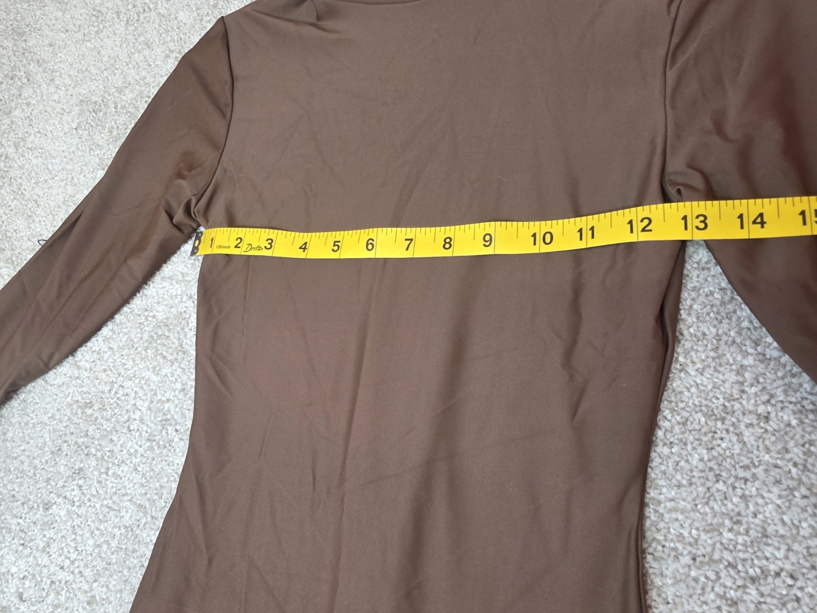 Speerise Brown Long Sleeve T Neck Body Leotard Unitard Size Small NWT# 125