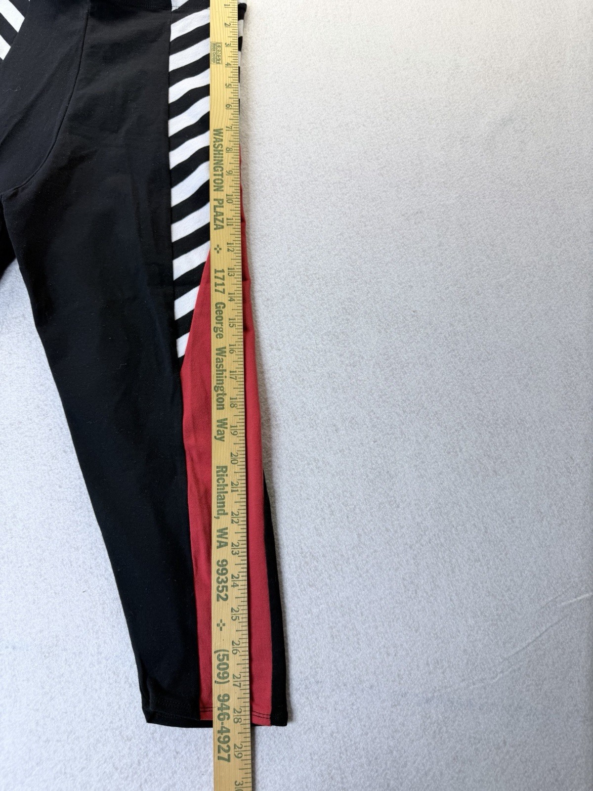 Vintage Bonnie August Leggings Womens L Colorblock Zebra Stripe 80s Fitness