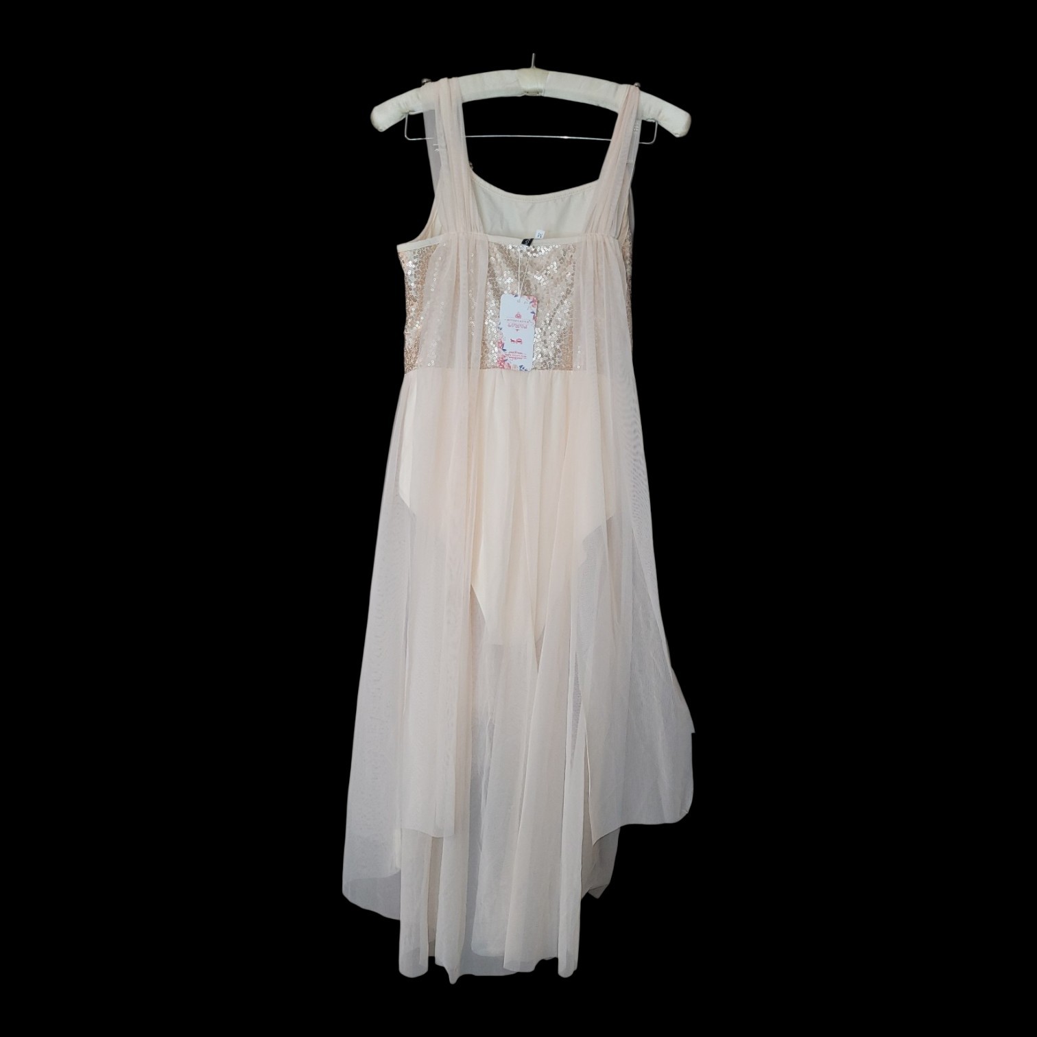 NWT IBTOM Castle Pink Fairycore Dress Dance Ballet Costume Sequins Rhinestone M