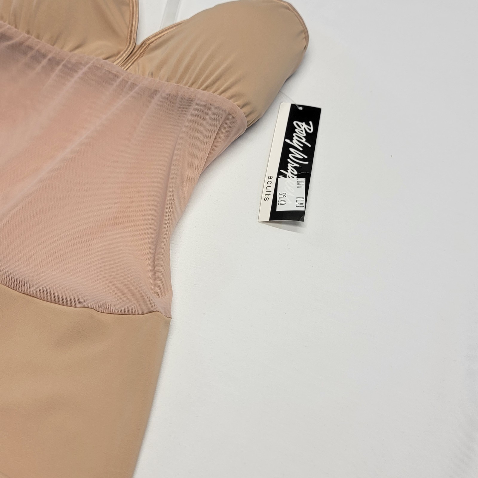 Body Wrappers Camisole Convertible Biketard Beige PowerMesh Midsection SZ MA