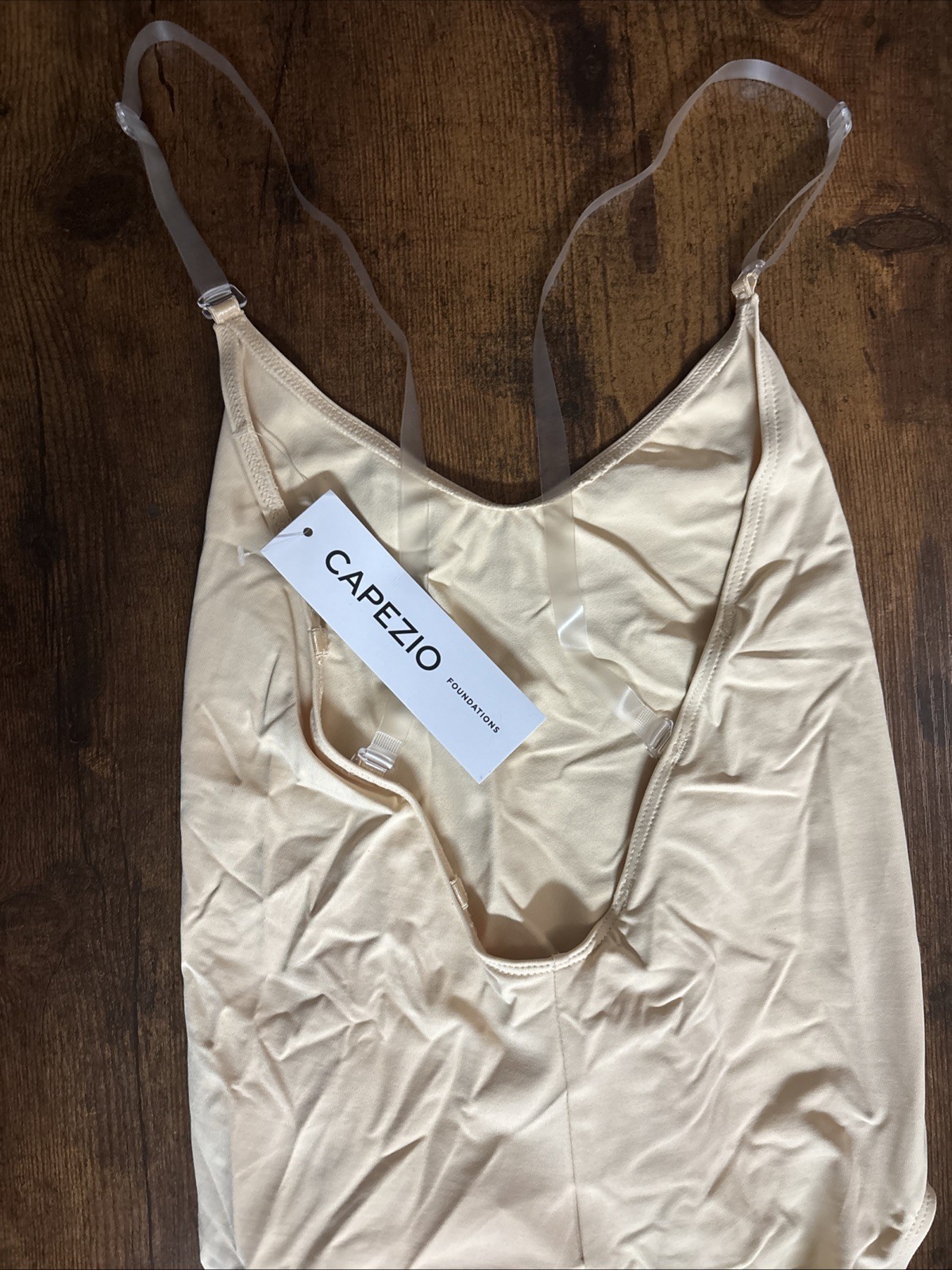 Capezio womens Camisole Leotard With Clear Transition Straps, Nude, Medium 3532