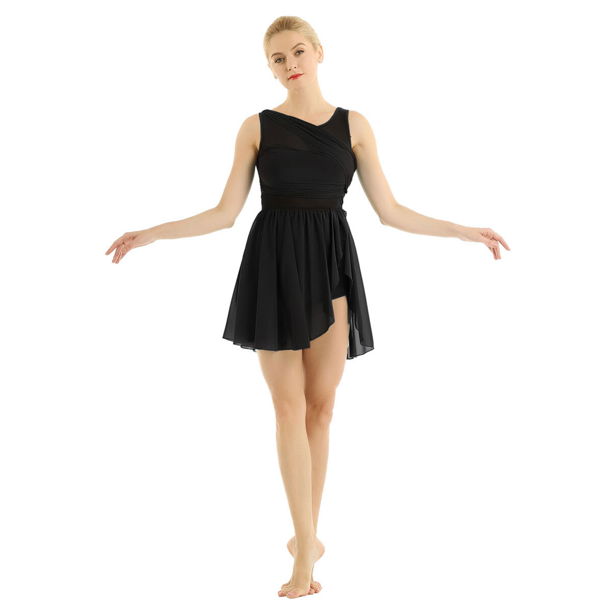 Womens Dress Exercise Ballet Gymnastic Leotard Cut Out Gymnastics Adult Dance