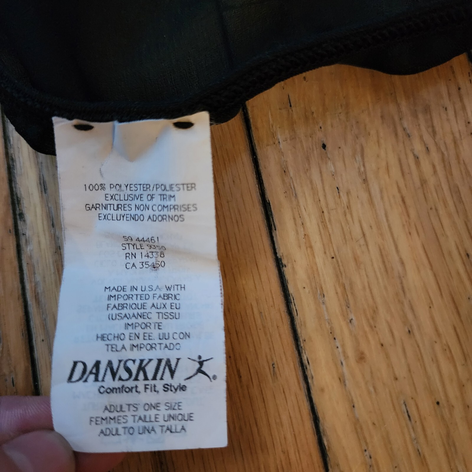Danskin Dance Black Cape Adult One Size See Through Flowing Gymnastics Ballet