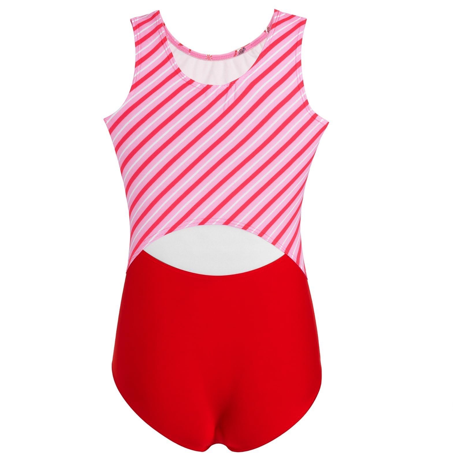 Elf on The Mat Christmas Womens Gymnastics Leotard, Pink, Adult XS