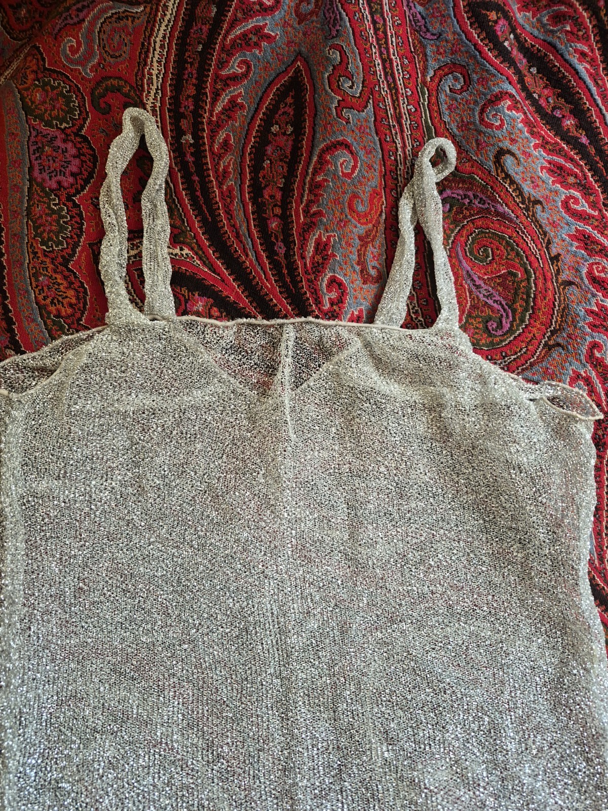 Vintage Body Suit JC Penney 70s 80s Disco Silver Small Women’s Leotard