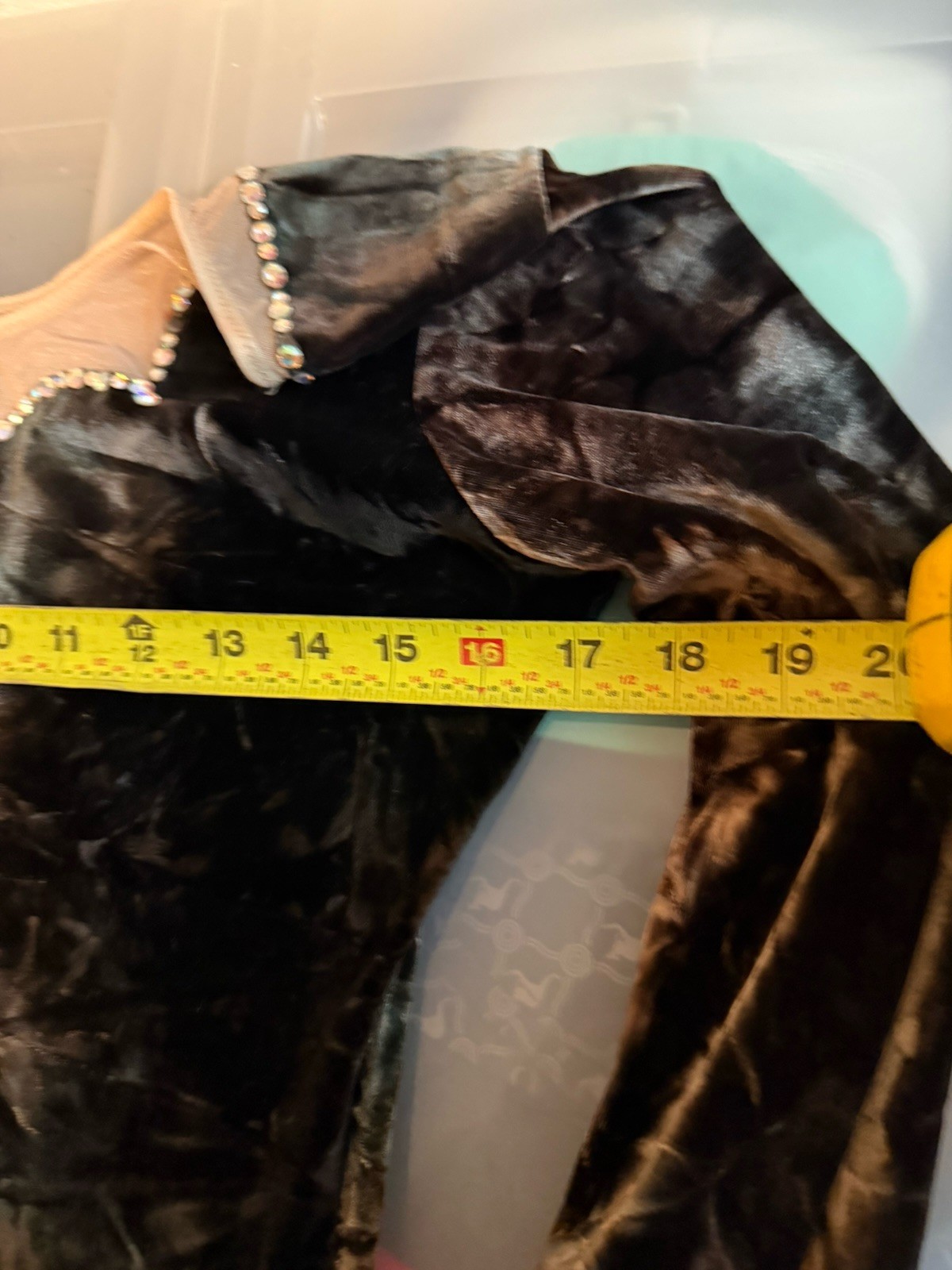 Adult Women’s Figure Skating Outfit Fits Large Velvet Black Teal