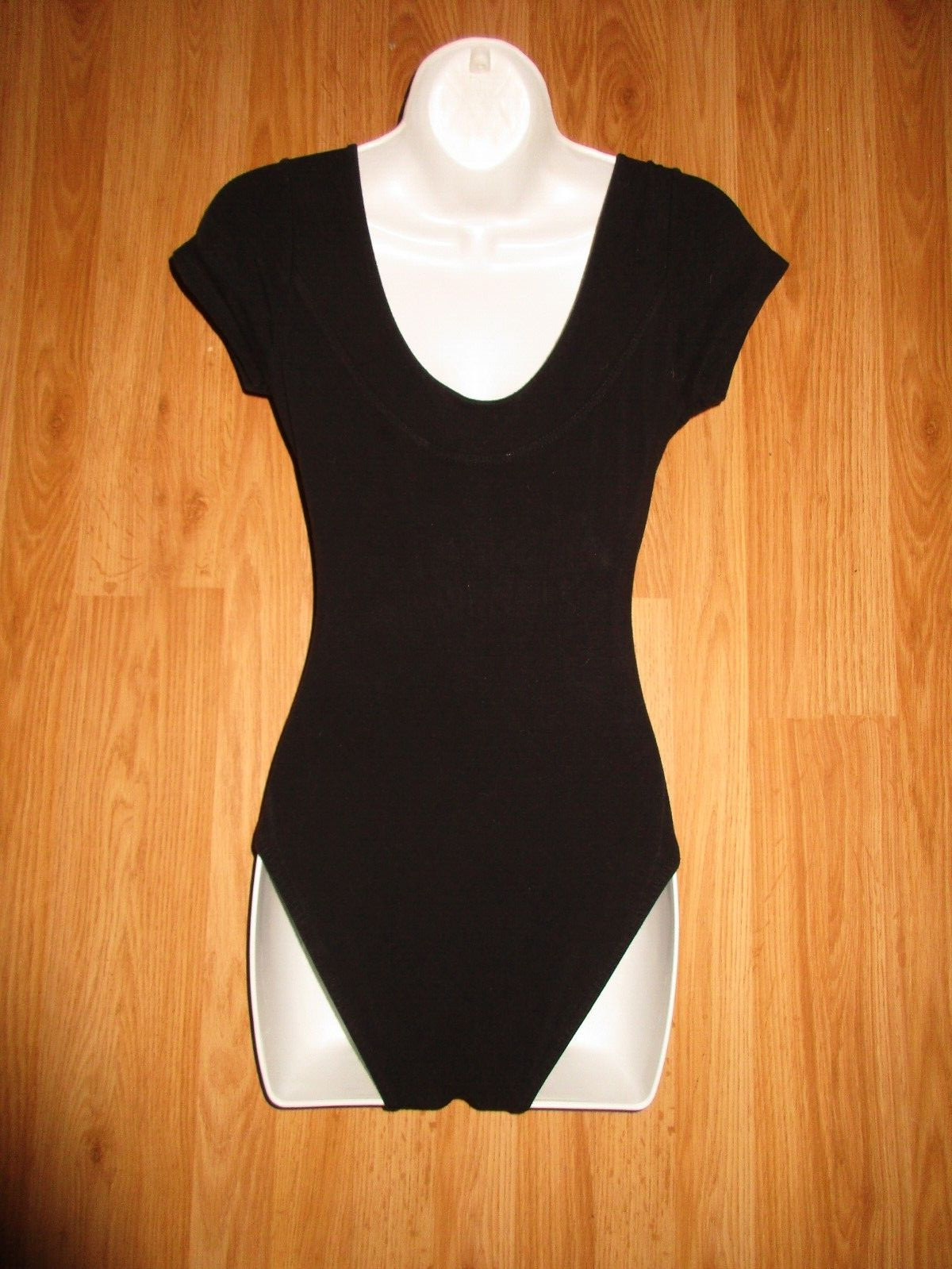 The Limited Black Cap Sleeve Snap Crotch Leotard Size Medium