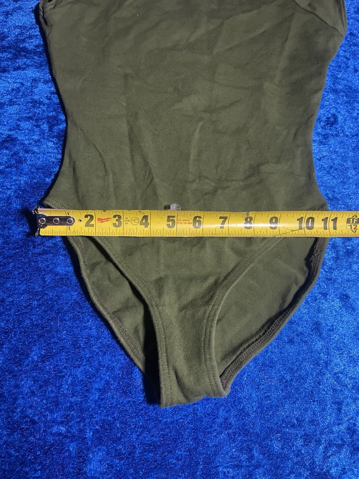 Vintage Marika Bodysuit Green Cotton Blend Leotard Size S/M