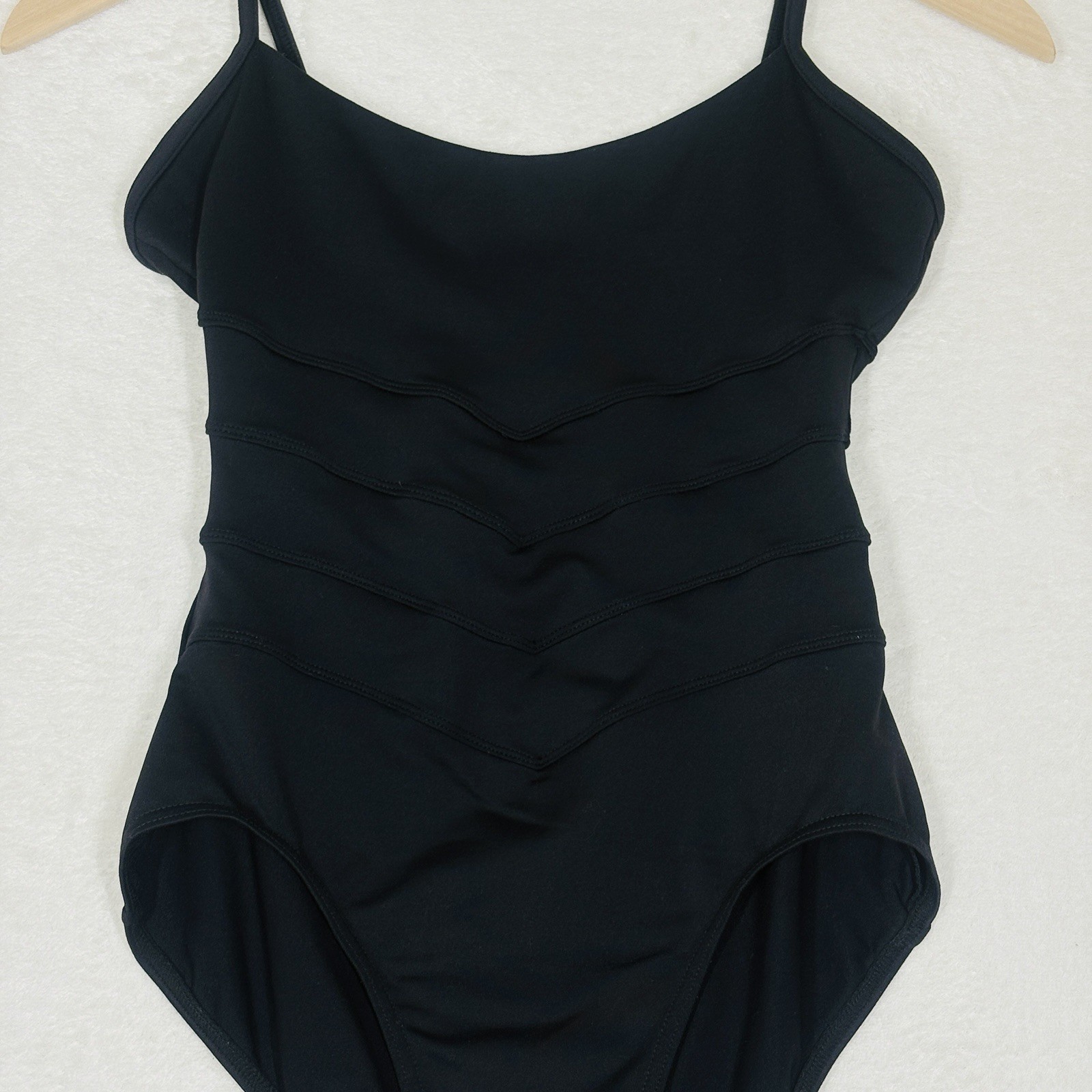 Mirella Princess Seam Cap Sleeve Leotard M/L Black