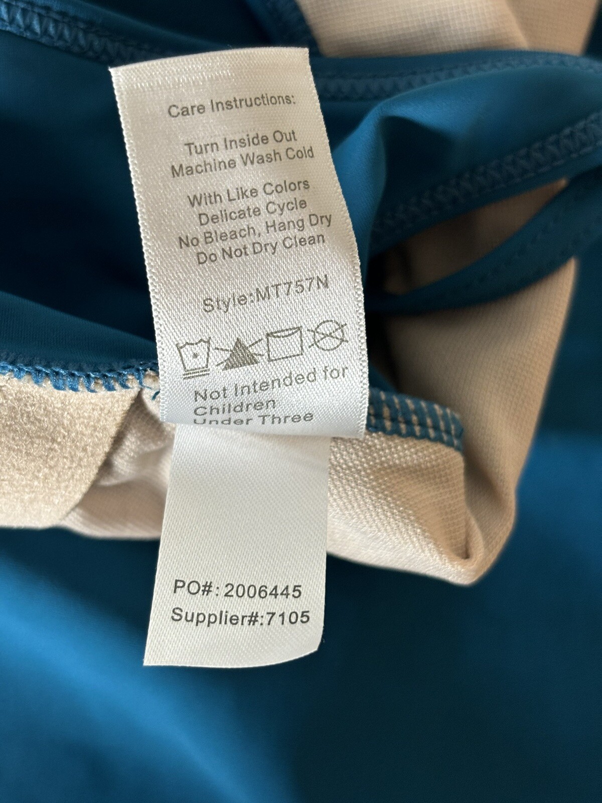 Balera Dance Leotard Gymnastic MT757N Ballet Camisole Size MA Medium Adult Teal