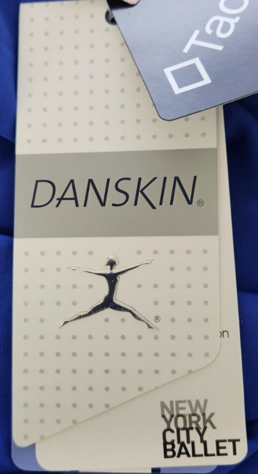Danskin NYCB Women’s Size Large (12/14) Blueberry Lace Back Keyhole Leotard NWT