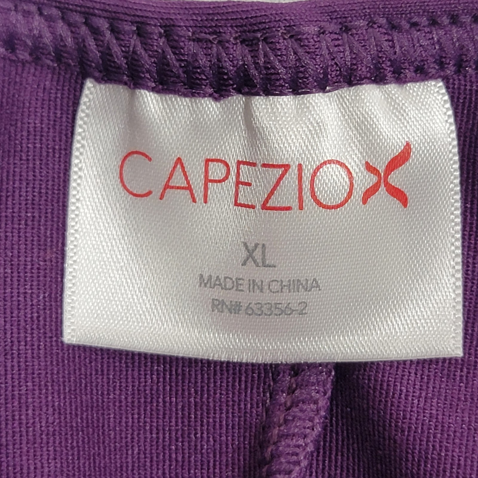 Capezio Pinch Front Camisole Leotard Purple Scoop Back Adjustable Straps SZ XLA