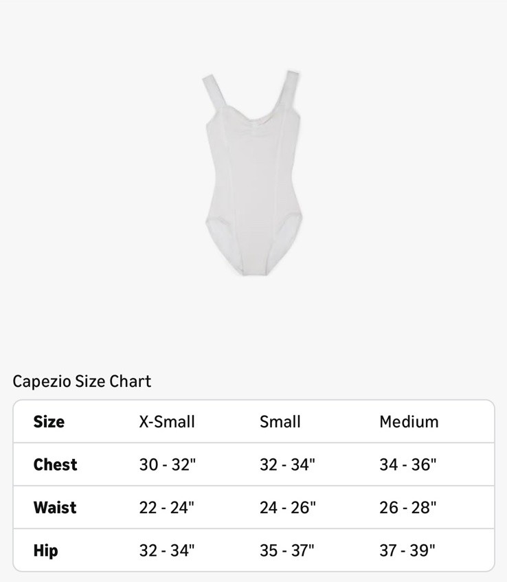 Capezio Women’s Small Princess Tank Leotard White Ballet Dancer CC202 NEW