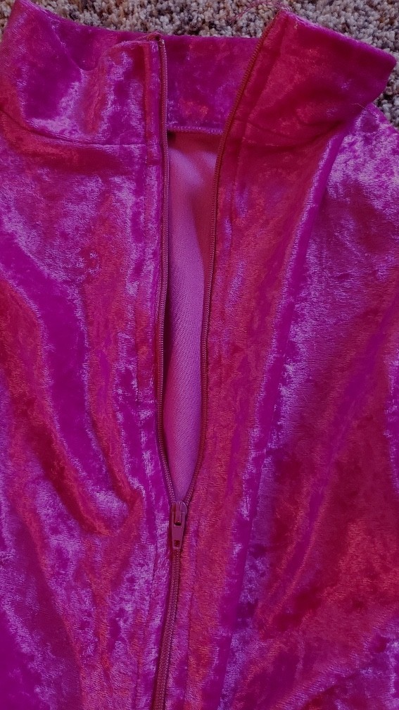Vtg 80s 90s Jumpsuit CRUSHED VELVET Catsuit Jazzercise Dance Unitard Leotard, L