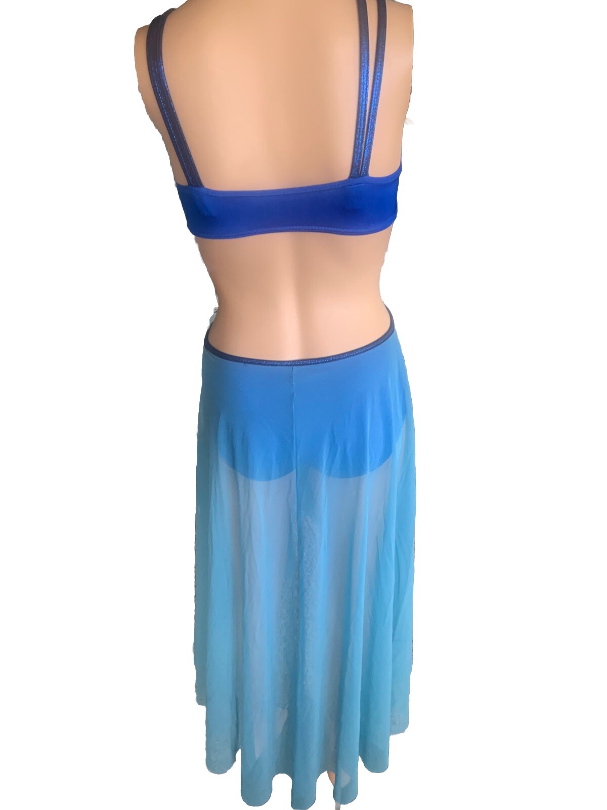 DANCE Contemporary Child’s 8 to 10 metallic accent dress mesh and spandex 1pc