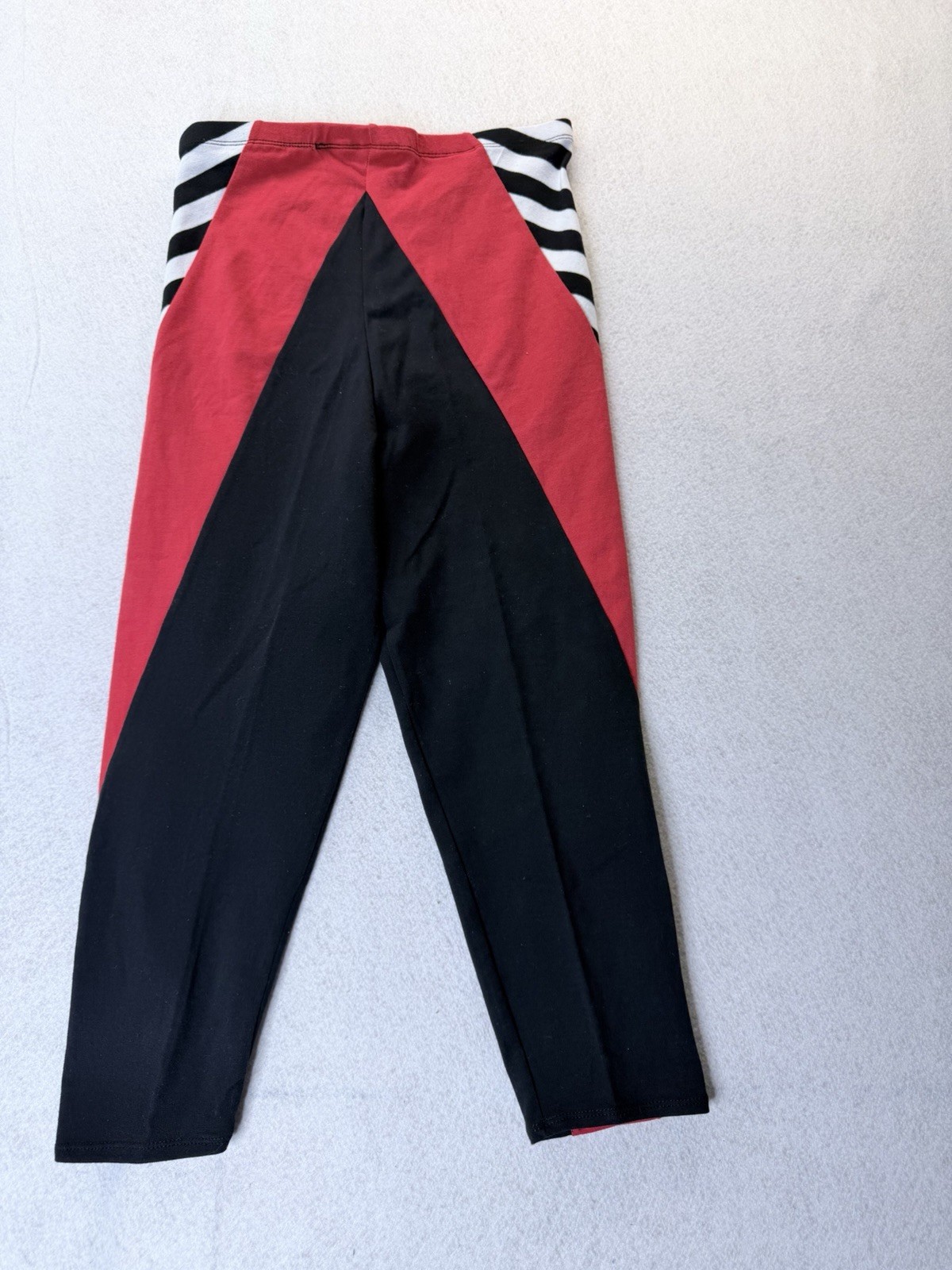 Vintage Bonnie August Leggings Womens L Colorblock Zebra Stripe 80s Fitness