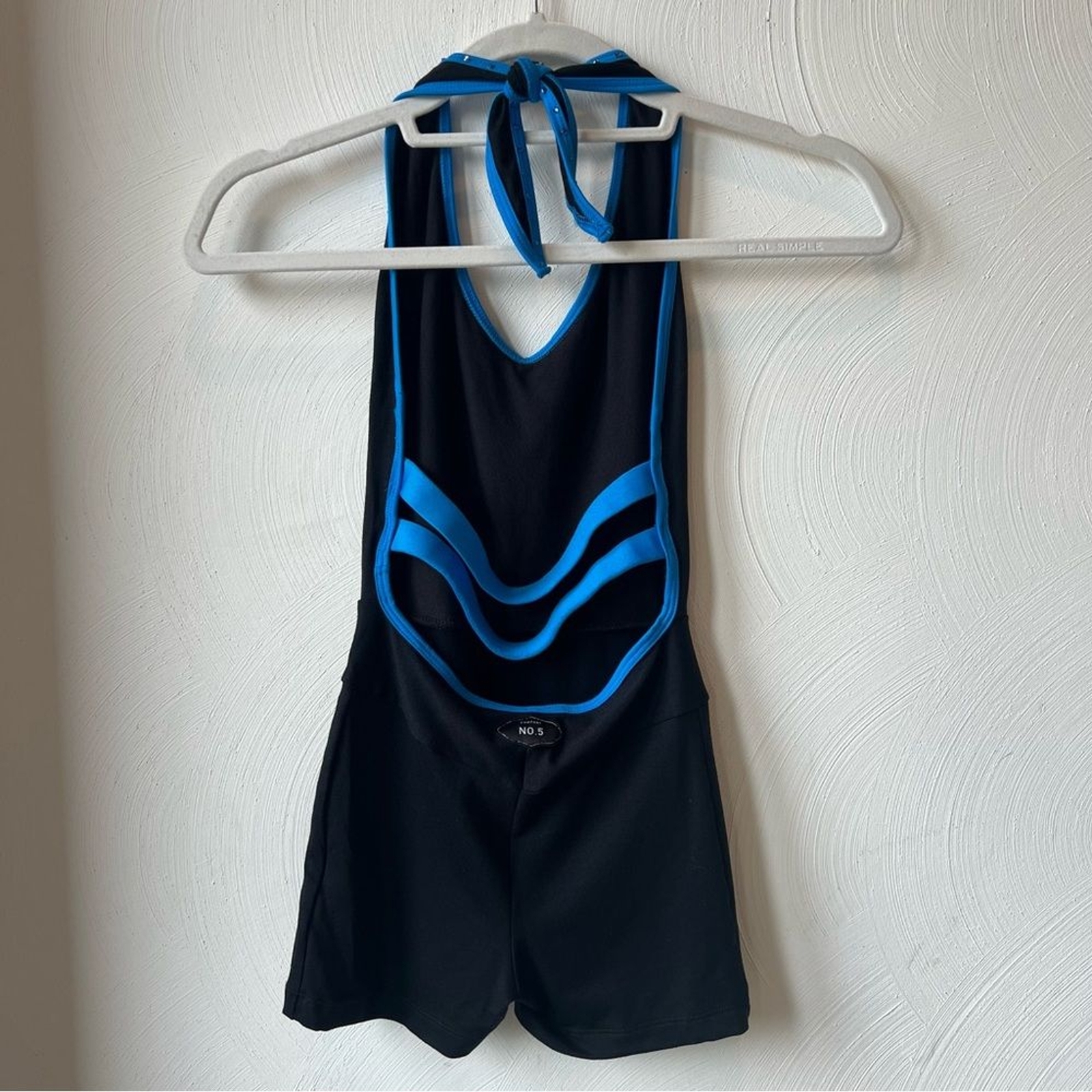 Company 5 Dancewear Rhinestoned Halter Unitard Navy Size XS