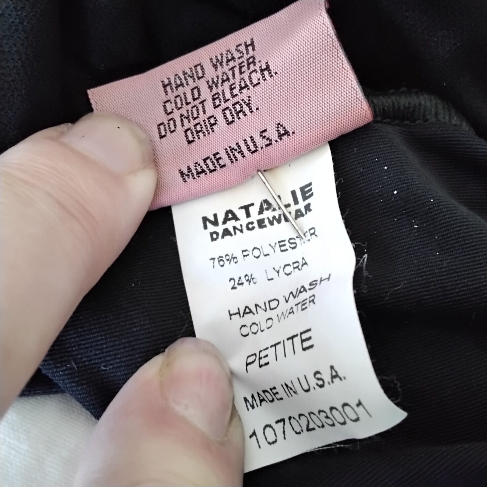 Natalie Dancewear Black Dance Pageant Costume Back Straps Split Skirt Sz Petite