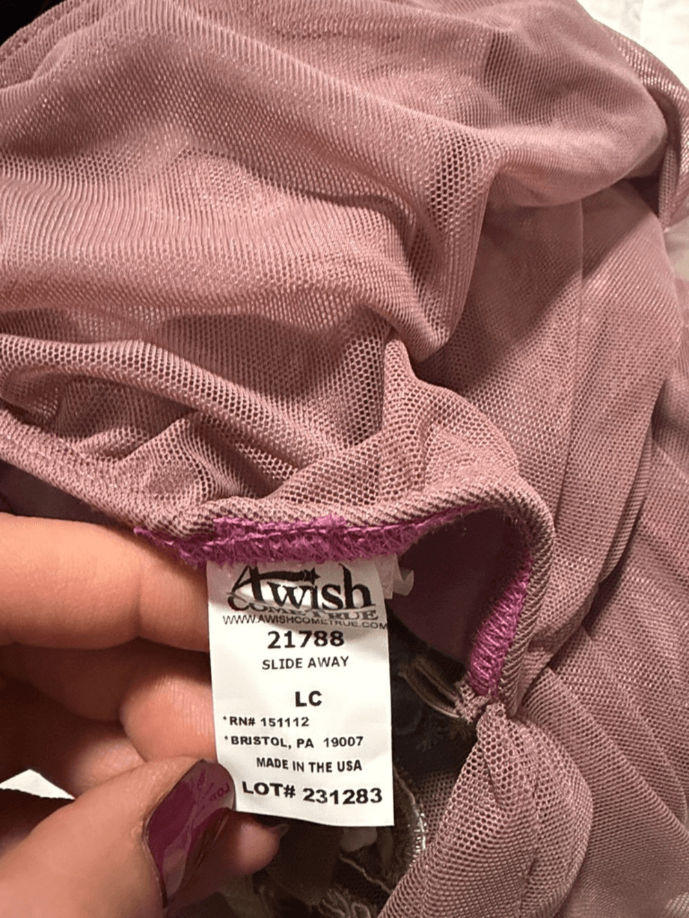 A Wish Come True Dusty lavender Dance costume dress 21788 SLIDE AWAY LC child