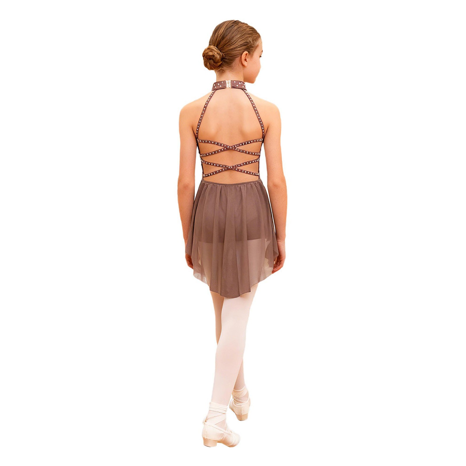 US Womens Girls Dresses Mock Neck Lyrical Dance Ballet Dancewear Dancing Leotard