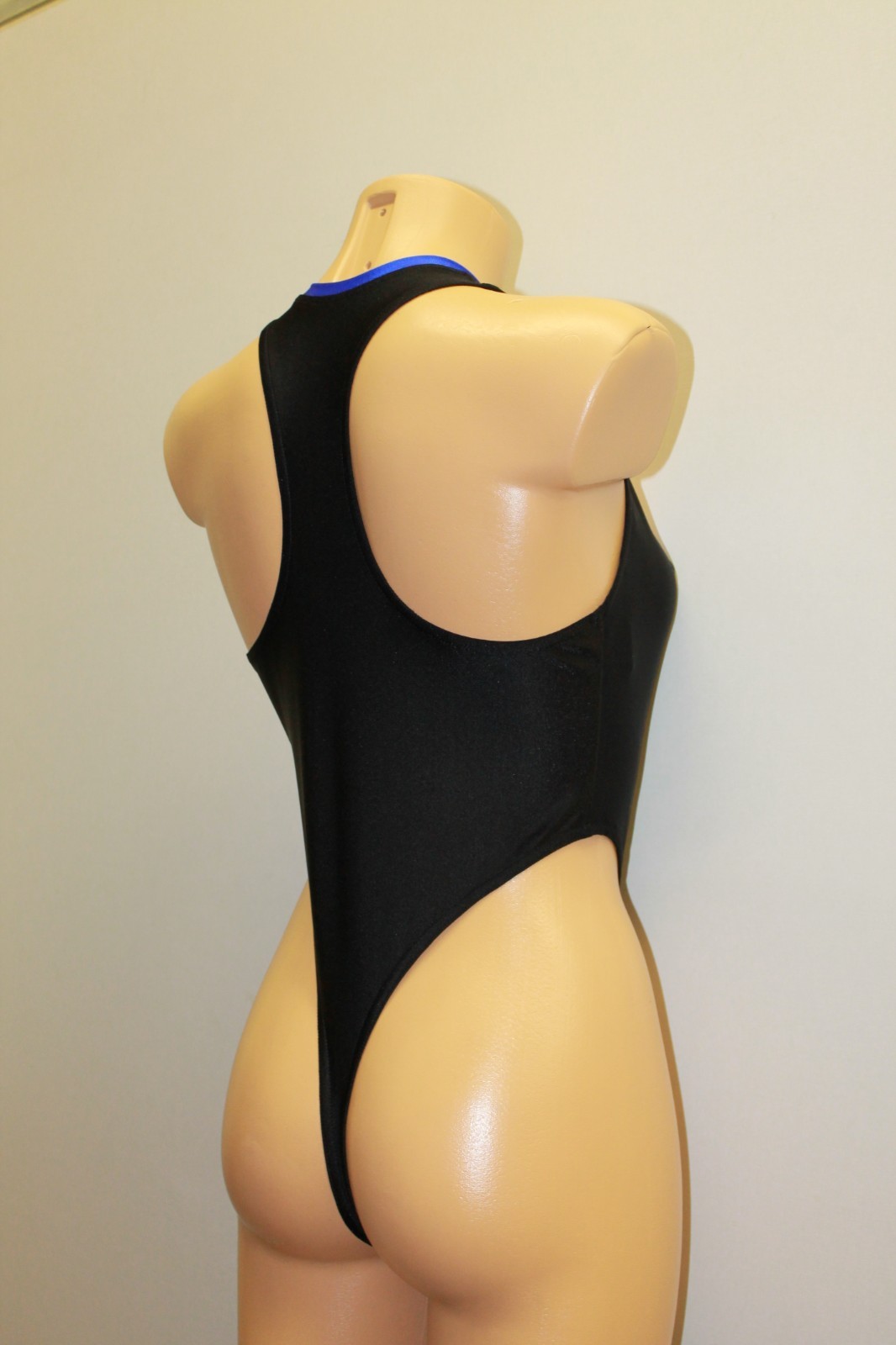 Women One-piece Thong Leotard 202-16 Deep Neckline Racerback Spandex Size L