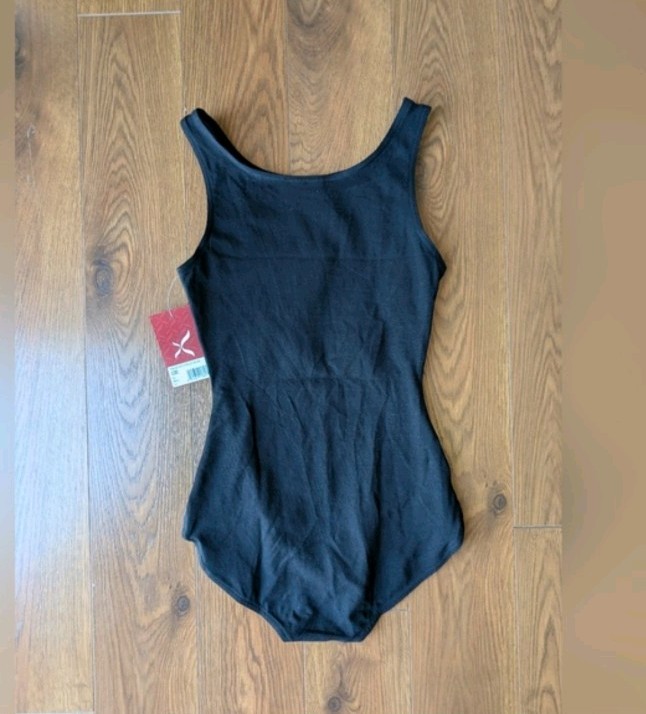 Capezio High-Neck Tank Leotard CC201 Small Black NWT *Minor Flaw